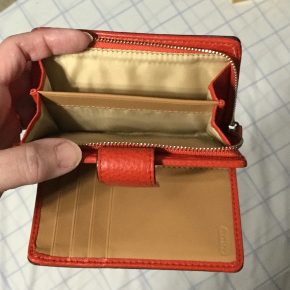 Coach wallet - EUC - red/coral - Picture 3 of 5